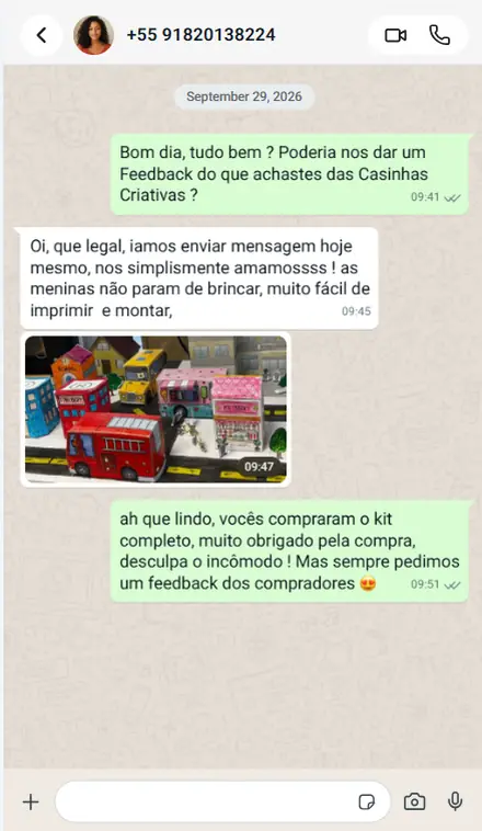 Depoimento de Comprou o Kit Completo no WhatsApp